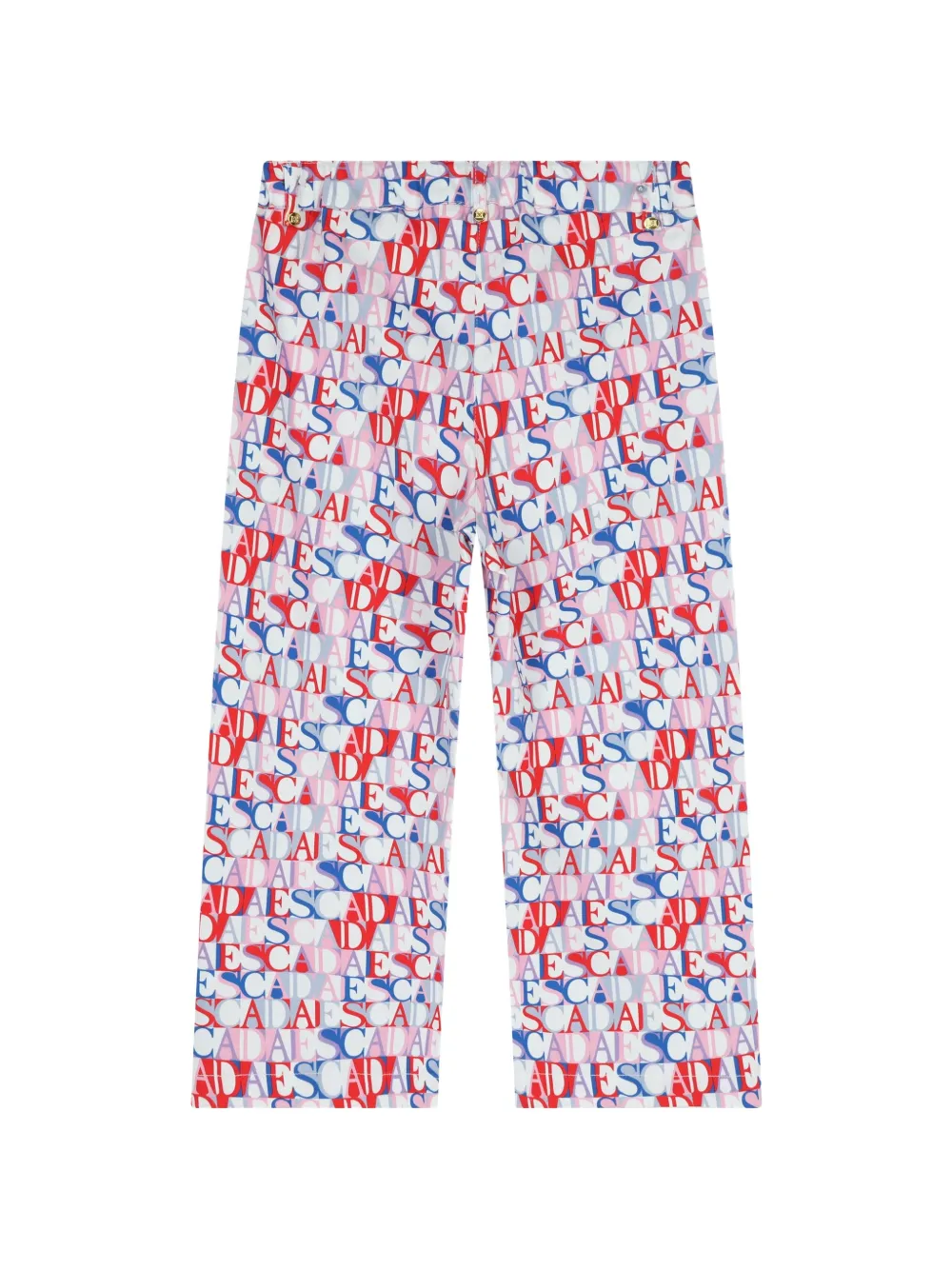 Escada Text Pattern Trousers In Multi