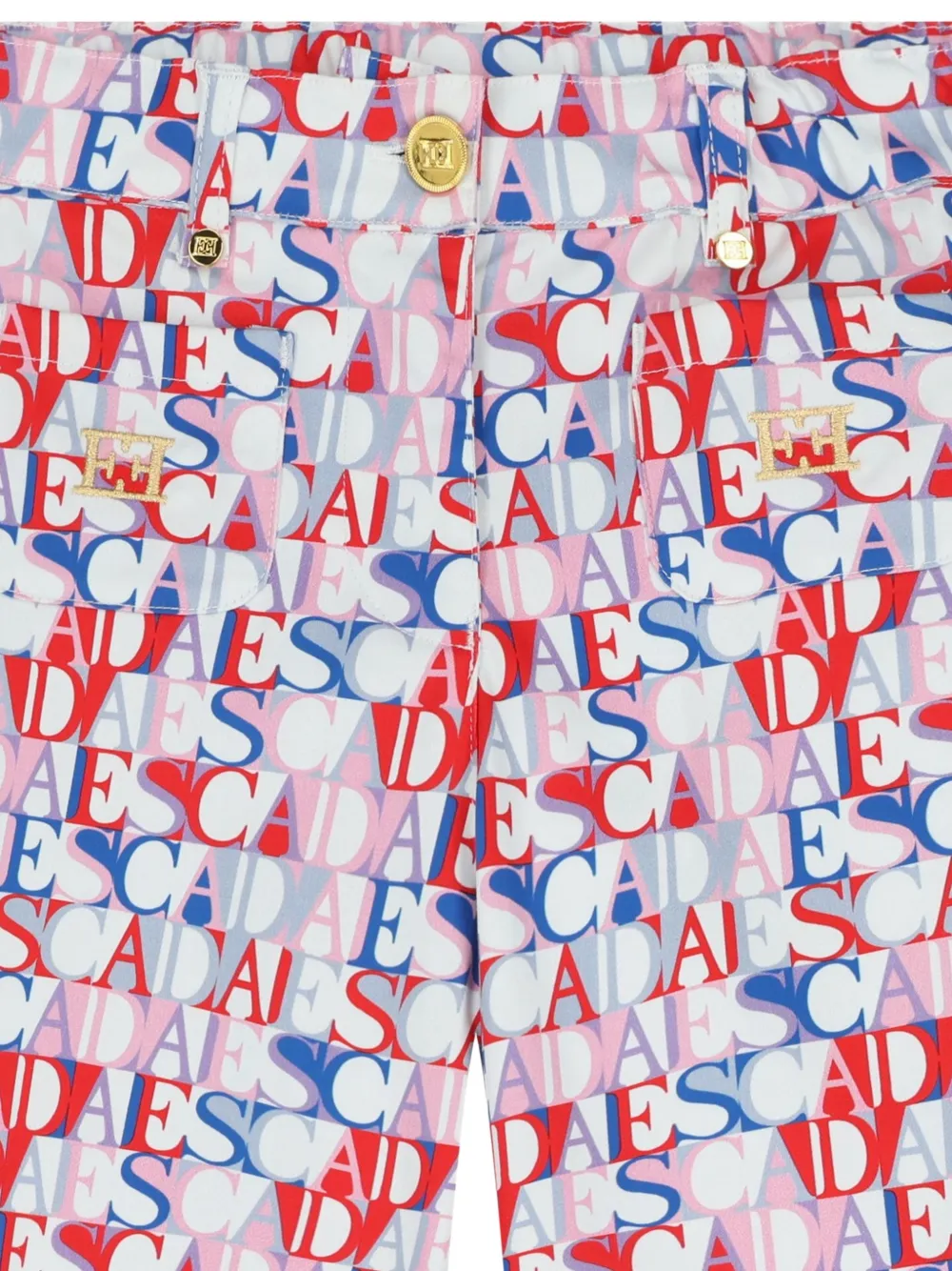 Escada Text Pattern Trousers In Multi