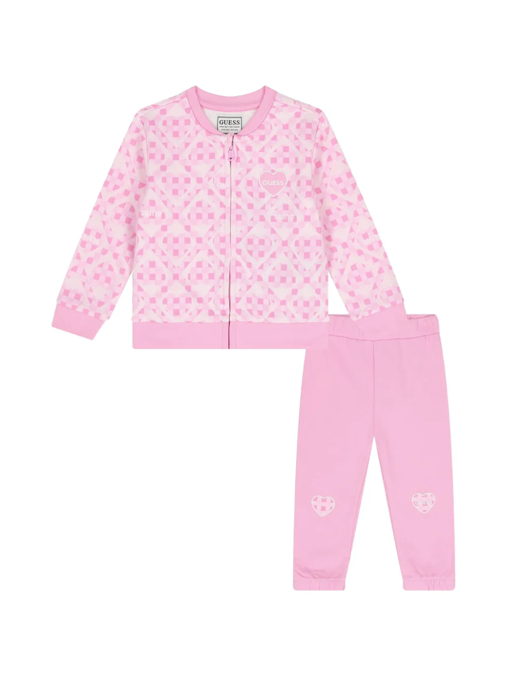 guess kids Tuta sportiva con stampa - Rosa