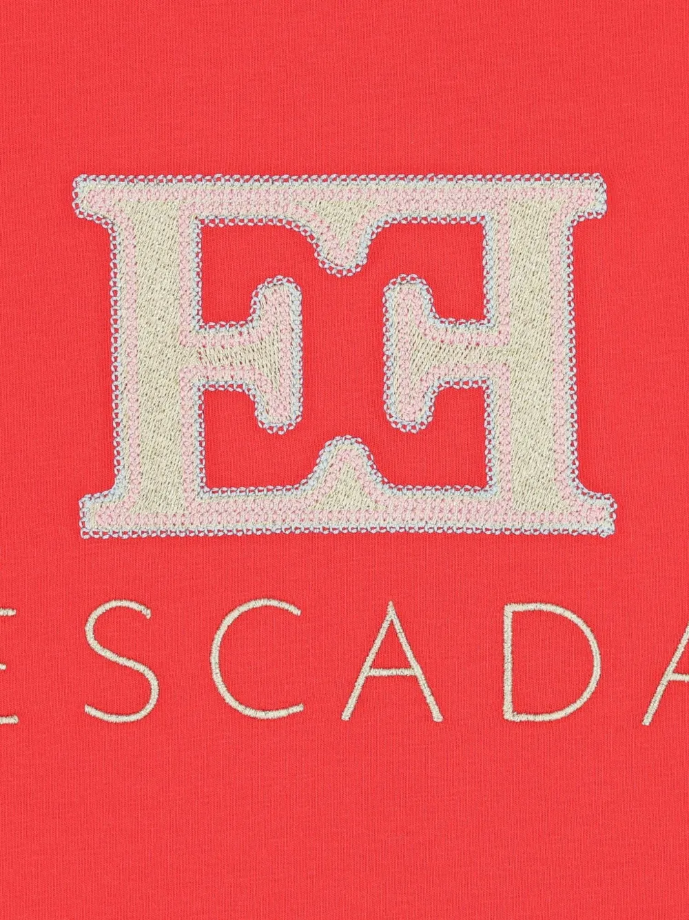 Escada Kids T-shirt met geborduurd logo Rood