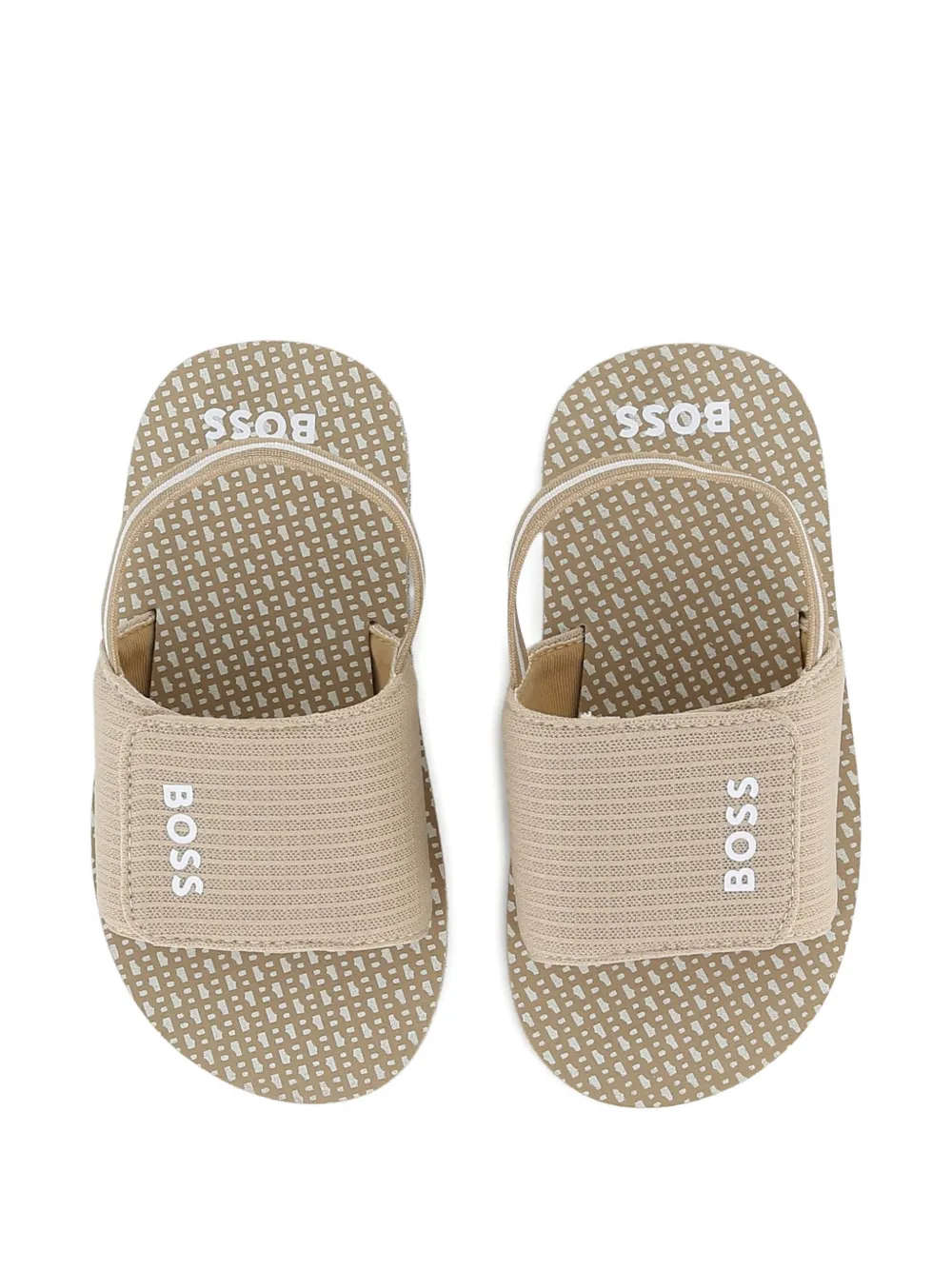 BOSS Kidswear Sandalen met klittenband Beige