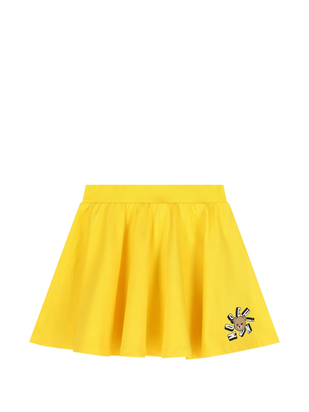 Moschino Kids teddy-logo mini skirt - Giallo