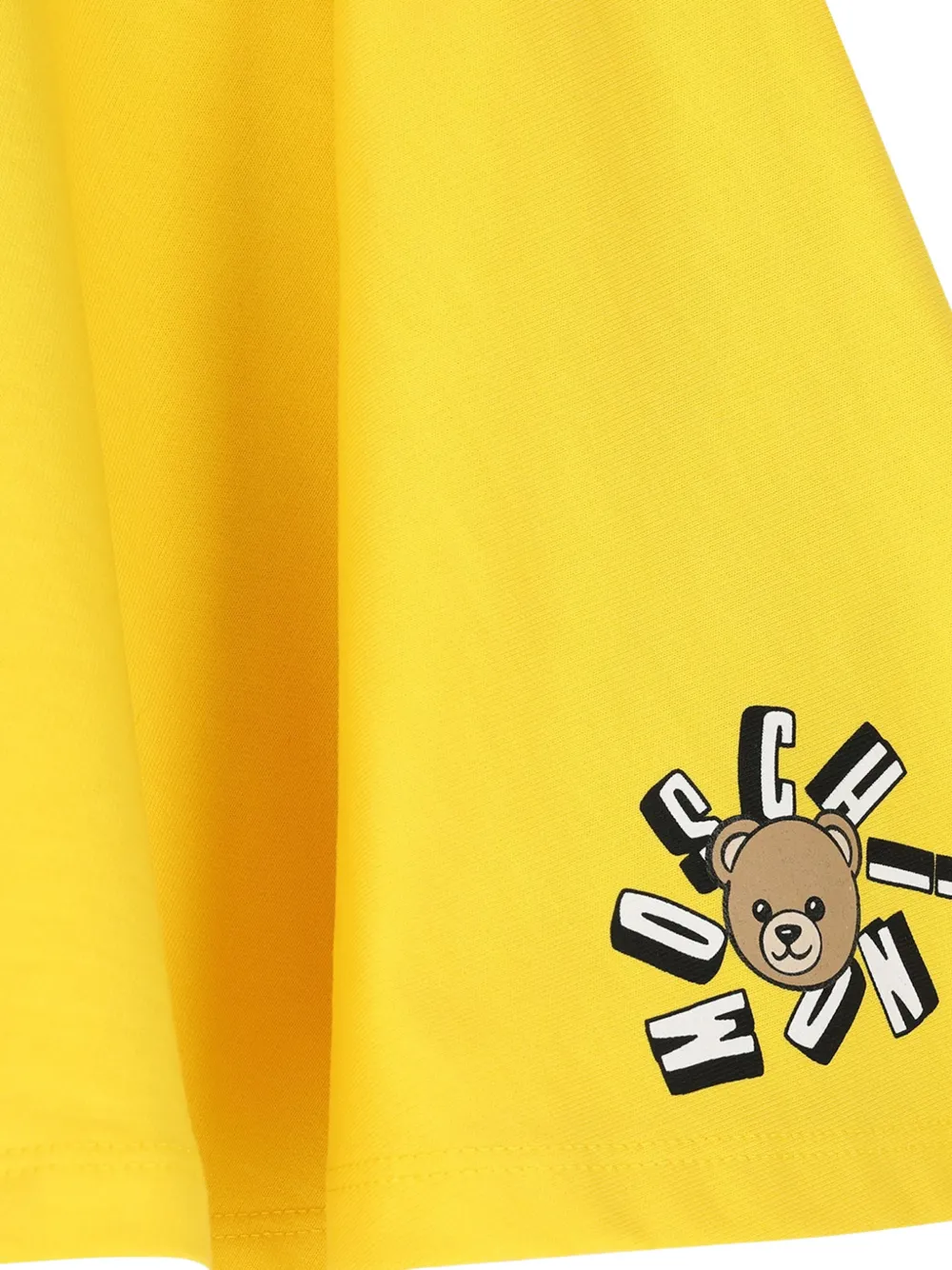 Moschino Kids Mini-rok met teddybeer logo Geel