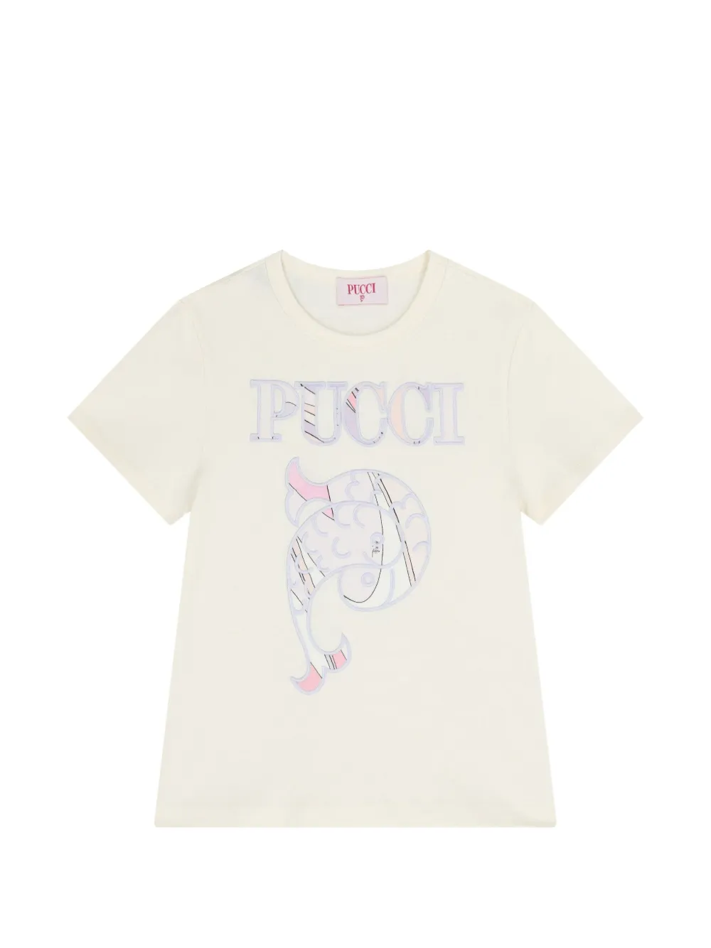 PUCCI Junior graphic-print T-shirt - Toni neutri