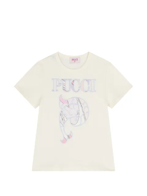 PUCCI Junior playera con estampado gráfico