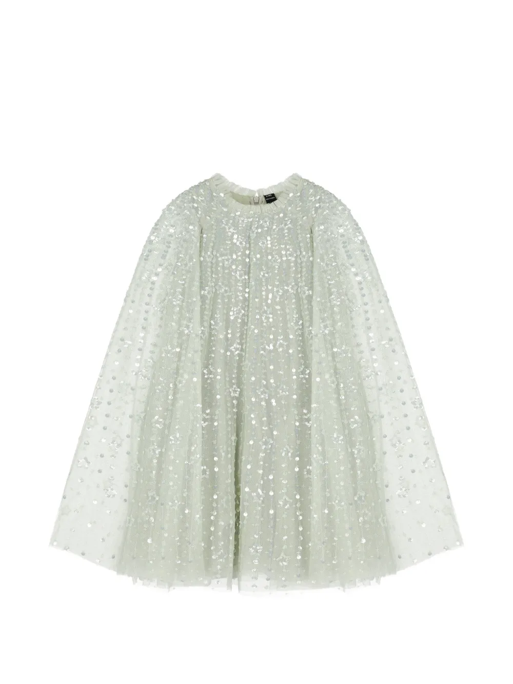 NEEDLE & THREAD KIDS star tulle cape dress - Verde