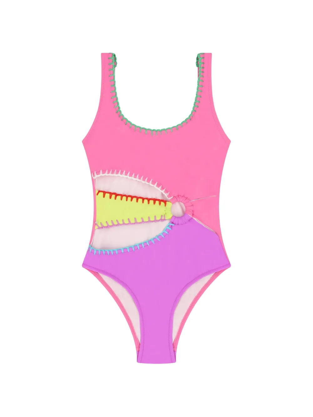 Nessi Byrd Kids Costume intero con dettaglio cut-out - Rosa