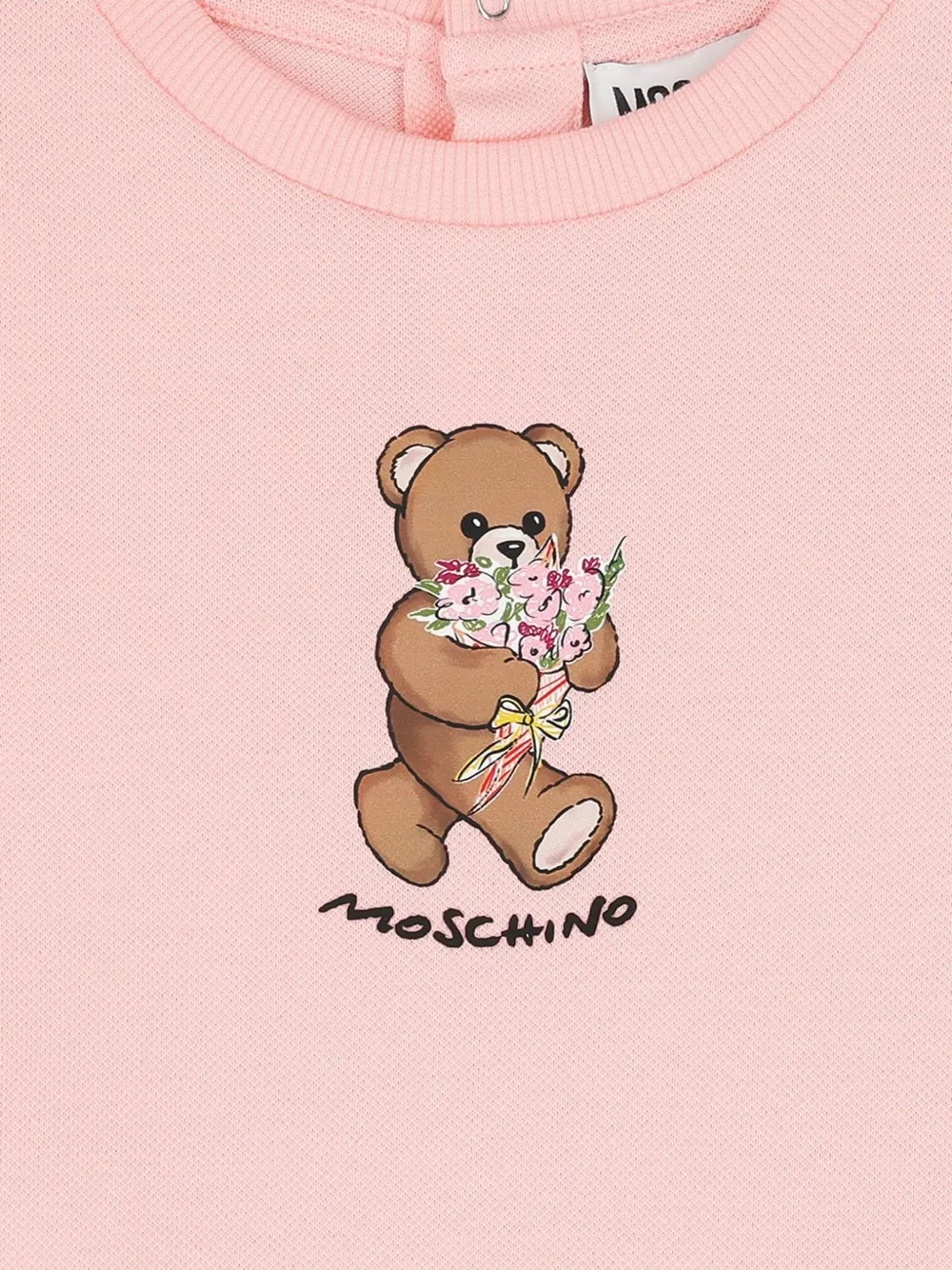 Moschino Kids Grafische jurk met ruches Roze