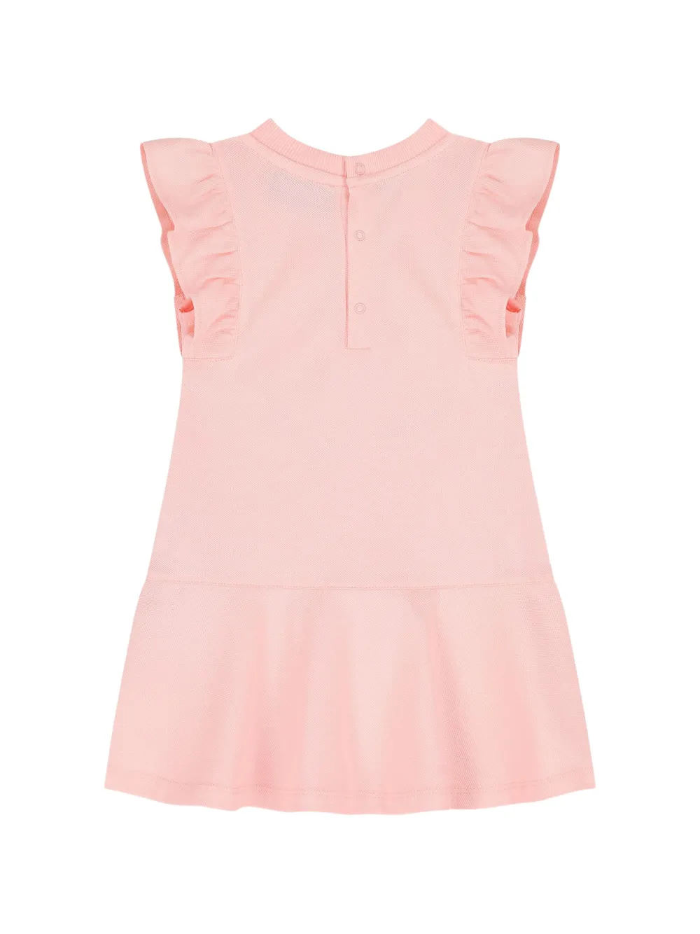 Moschino Kids Grafische jurk met ruches Roze