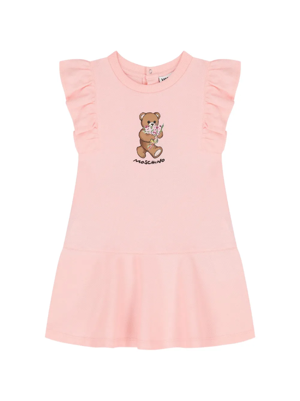 Moschino Kids ruffled graphic dress - Pink