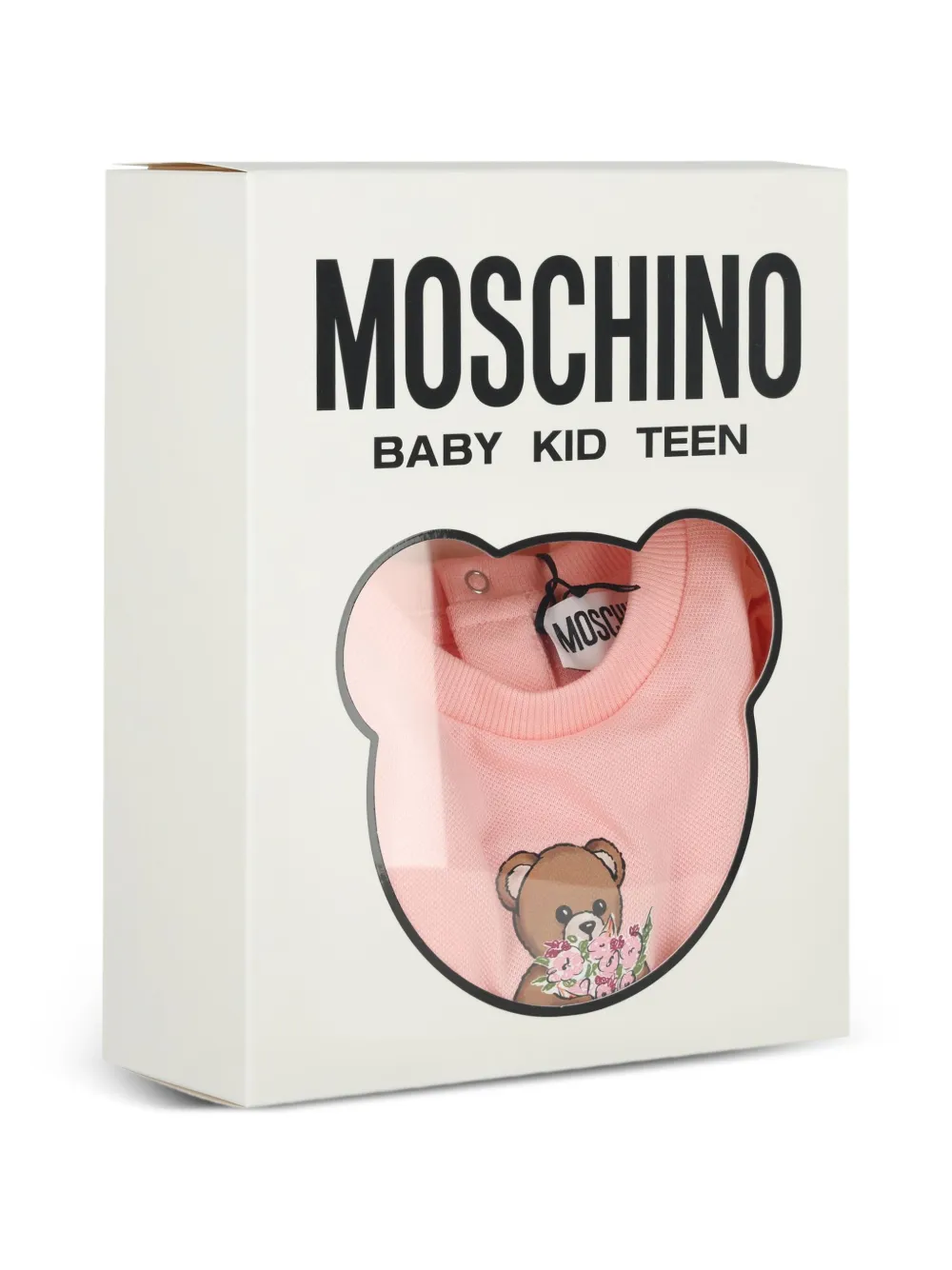 Moschino Kids Grafische jurk met ruches Roze