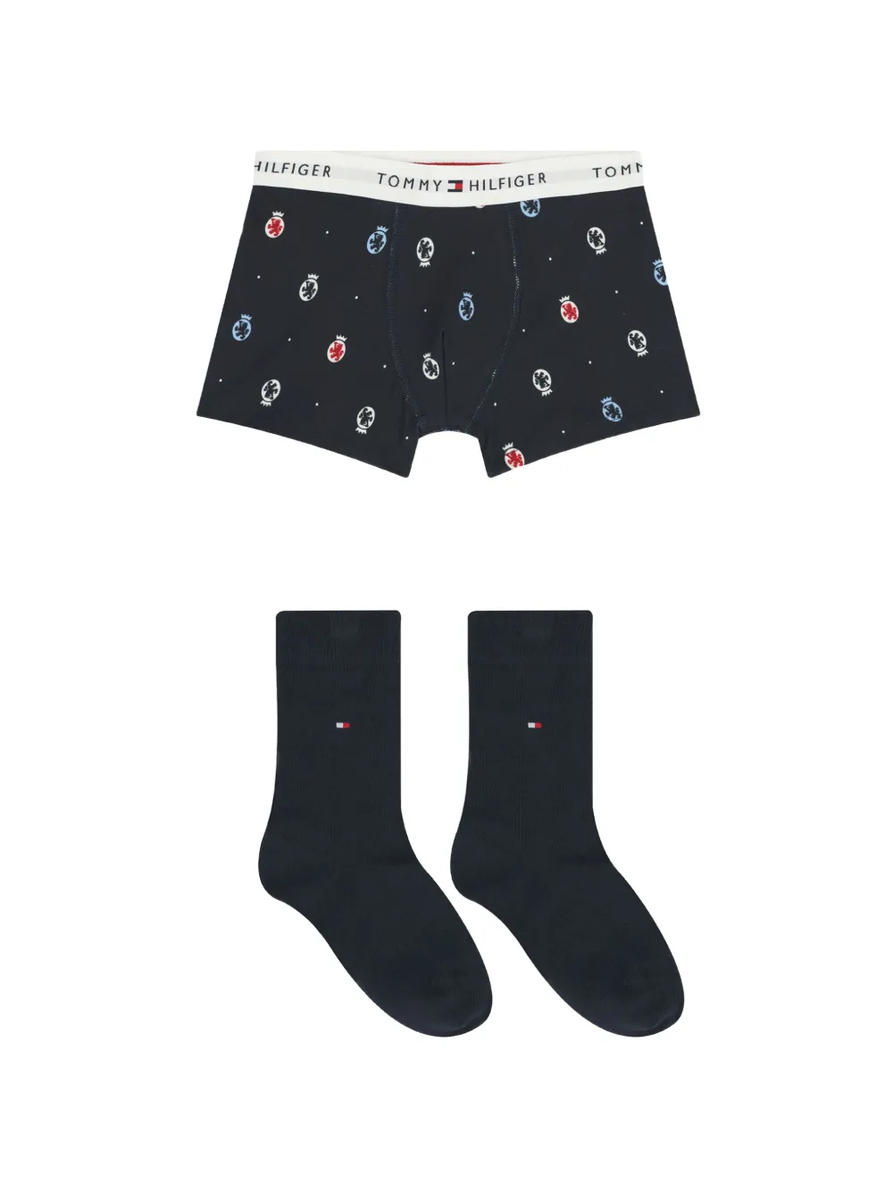 Tommy Hilfiger Junior logo pattern boxer and socks set - Blue