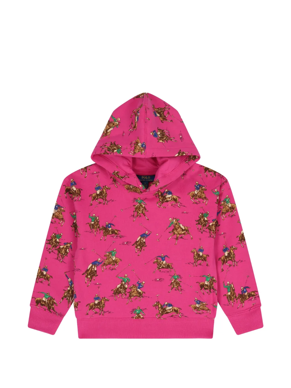POLO RALPH LAUREN KIDS hooded graphic top - Pink