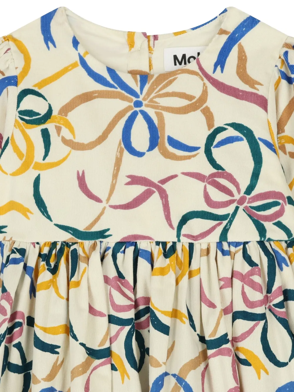 Molo Jurk met strikprint Beige