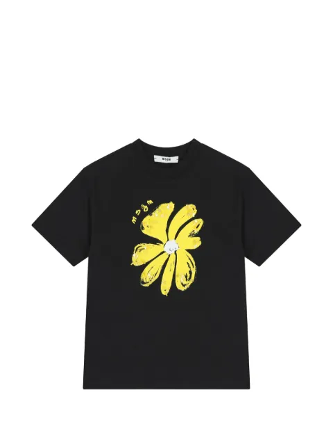 MSGM Kids flower-print T-shirt
