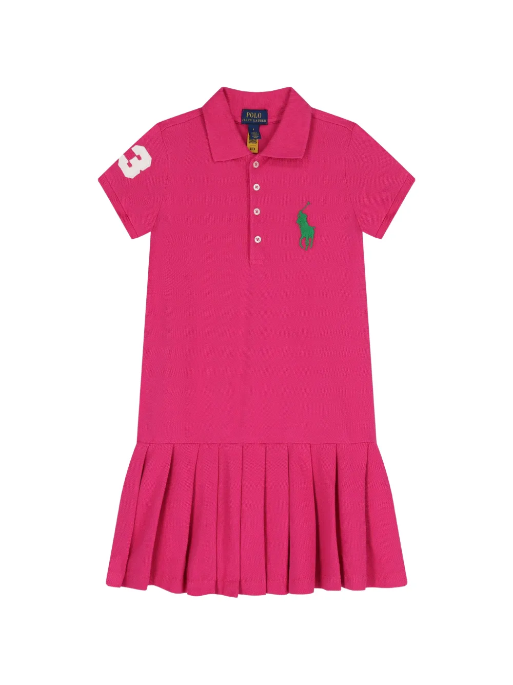 POLO RALPH LAUREN KIDS pleated polo dress - Rosa