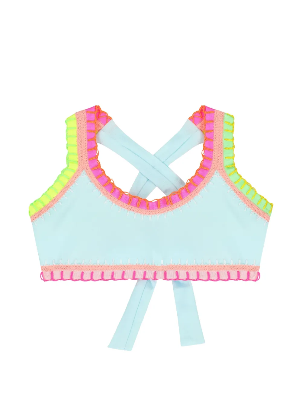 PQ Swim Kids Gehaakte bikini met gekruiste rug Blauw