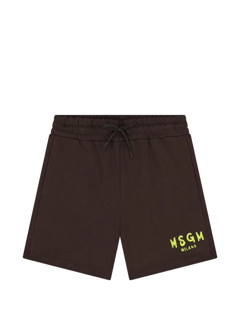 MSGM Kids drawstring pocket shorts - Marrone