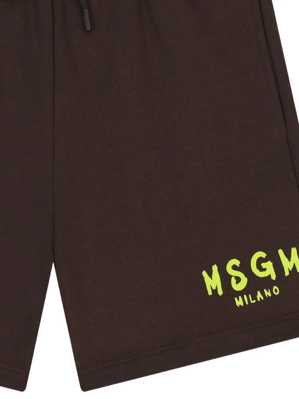  Msgm Kids Drawstring Pocket Shorts - Brown 