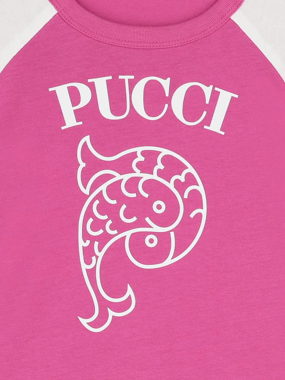 PUCCI Junior Jurk met print en ruches Roze