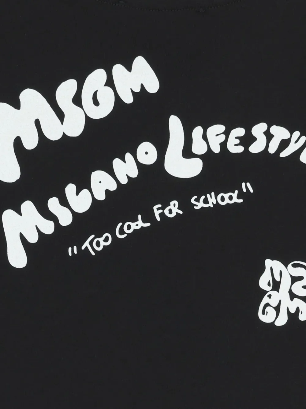 MSGM Kids T-shirt met grafische print Zwart