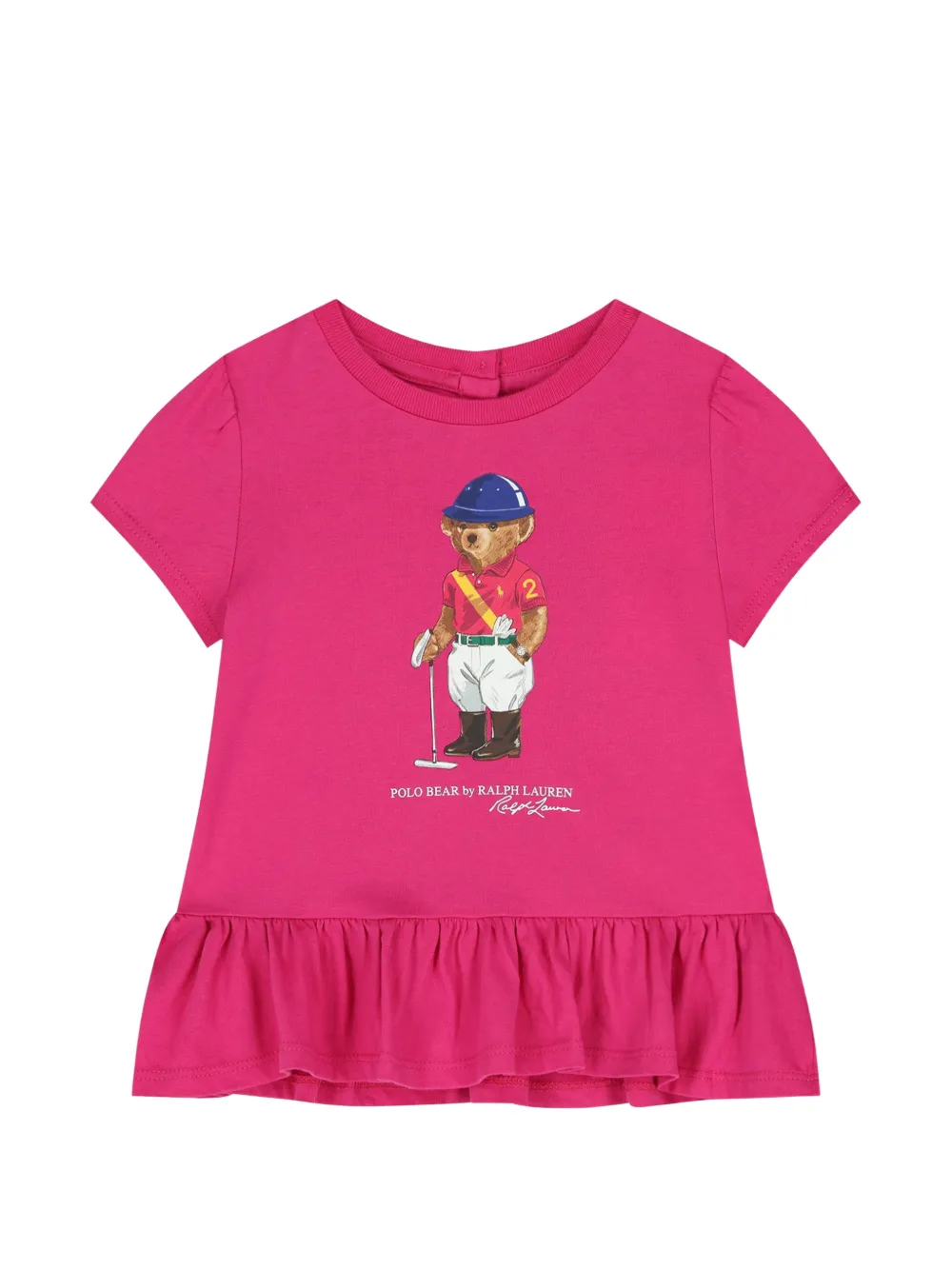 POLO RALPH LAUREN KIDS Twee grafische broeken met ruches Blauw