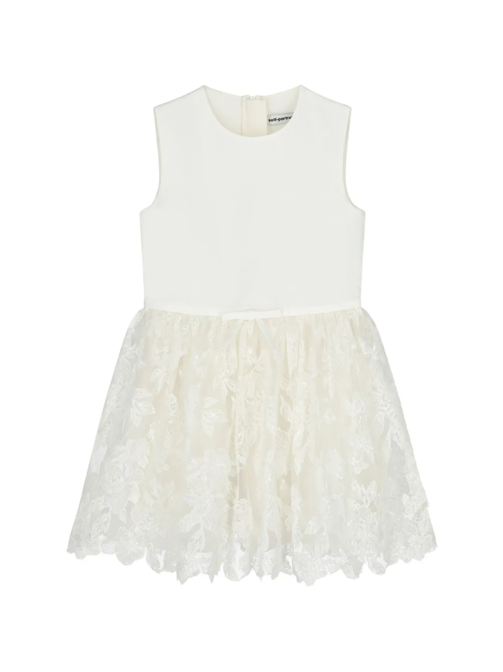 Self-Portrait Kids Abito smanicato - Bianco