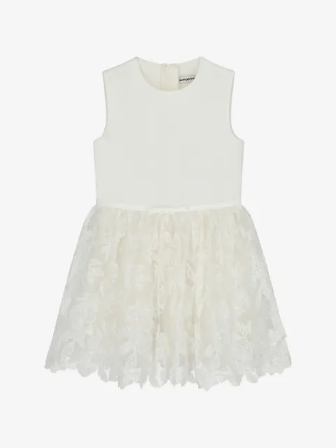 Self-Portrait Kids sleeveles roound-neck dress