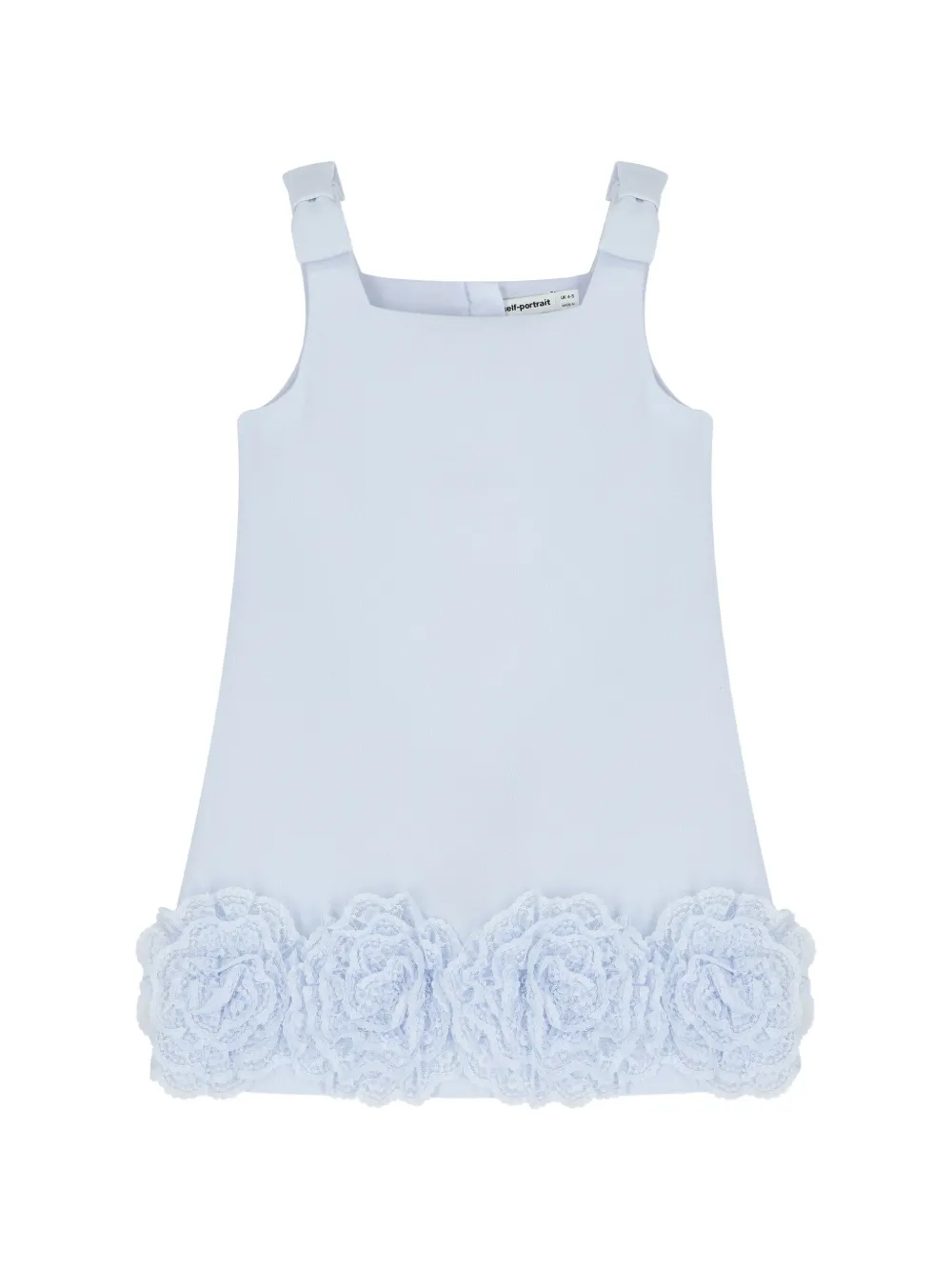 Self-Portrait Kids Abito smanicato a fiori - Blu