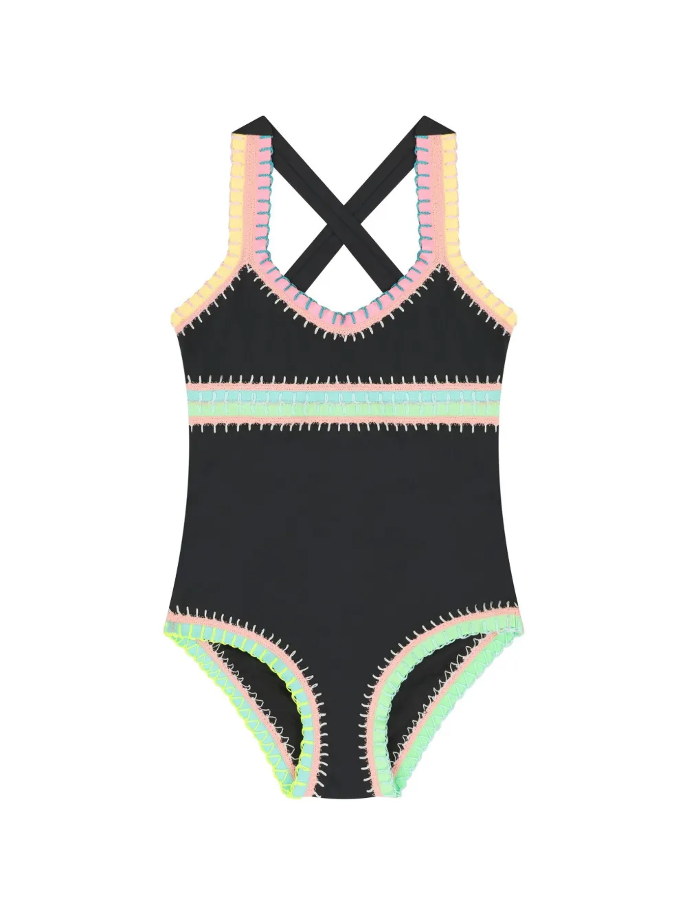 PQ Swim Kids Costume da bagno con spalline incrociate - Nero