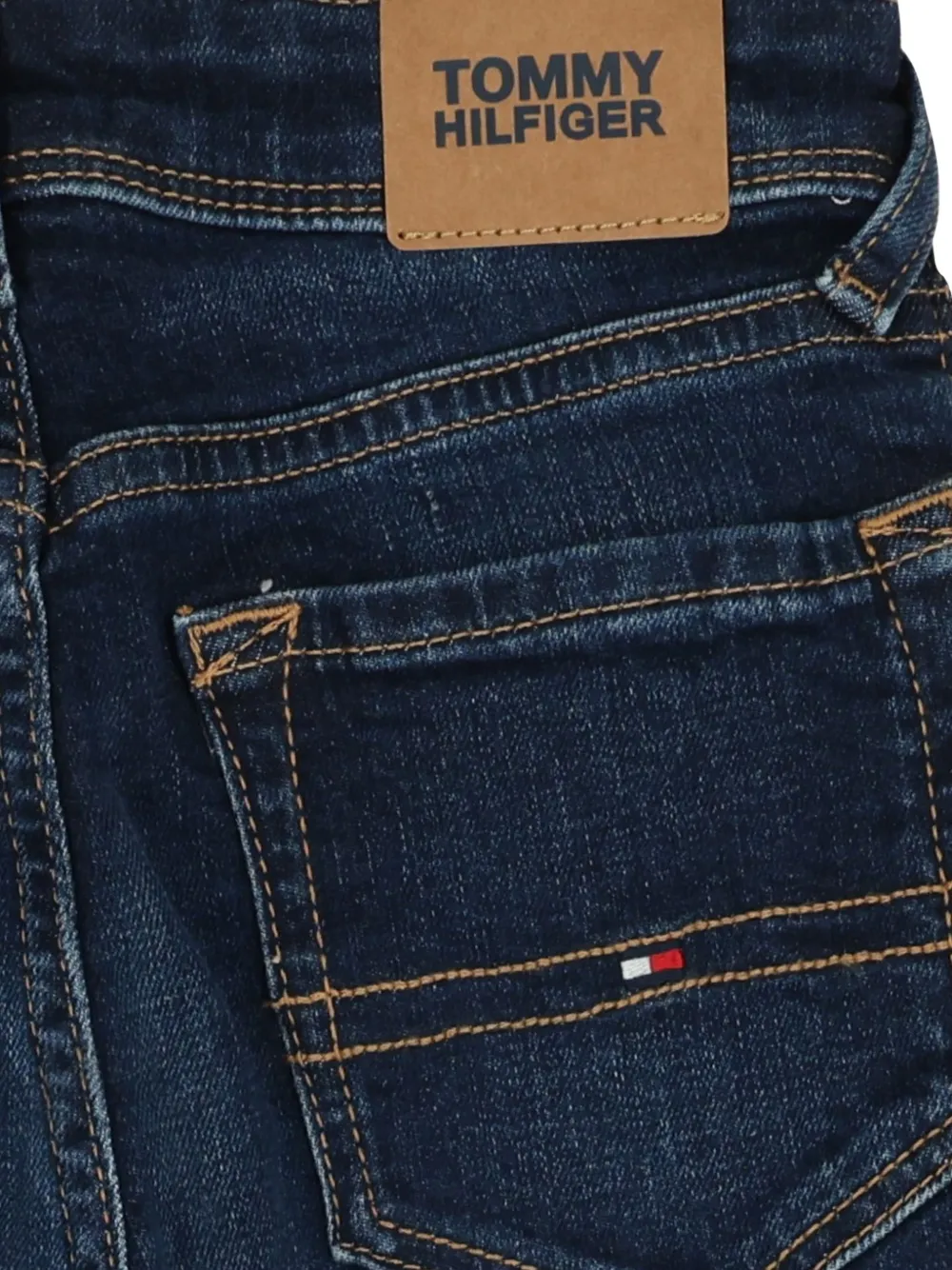 Tommy Hilfiger Junior Jeans met logopatch en vijf zakken Blauw