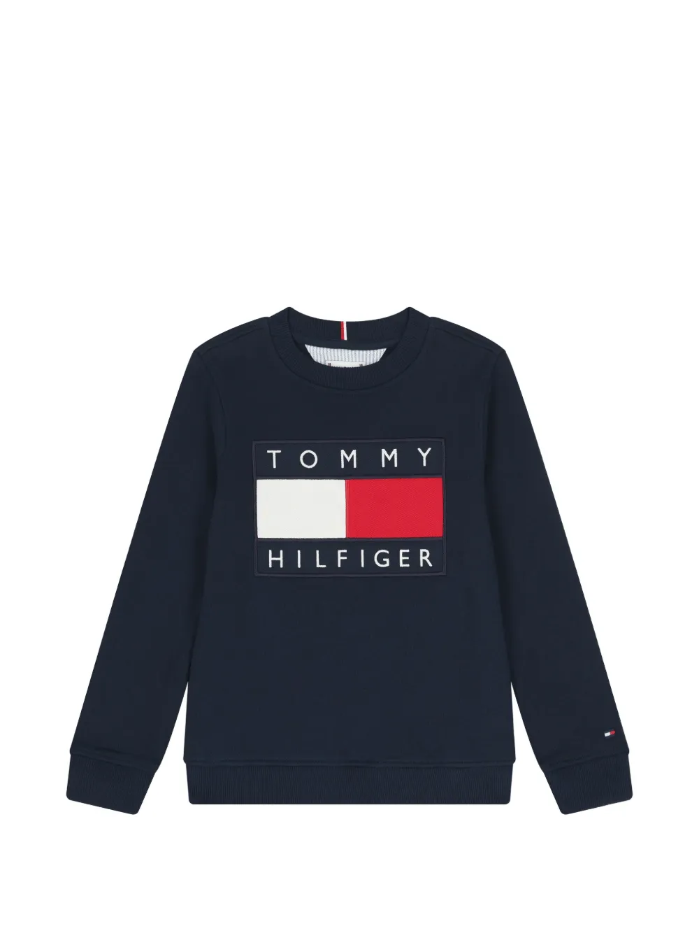 Tommy Hilfiger Junior logo-patch sweatshirt - Blu