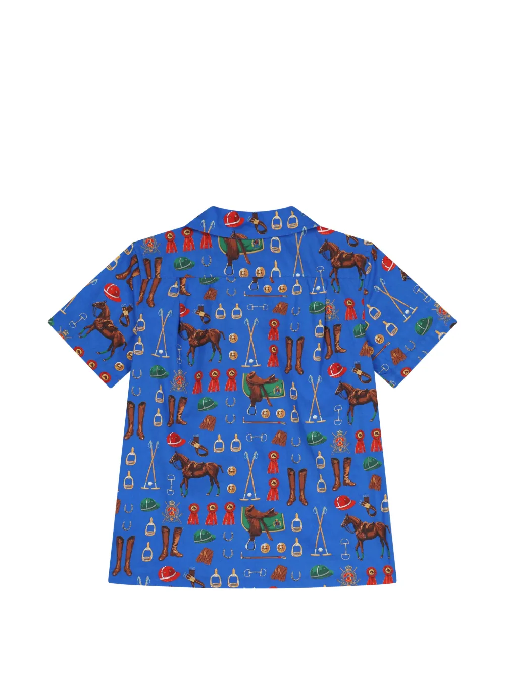 POLO RALPH LAUREN KIDS Shirt met paardenprint Blauw