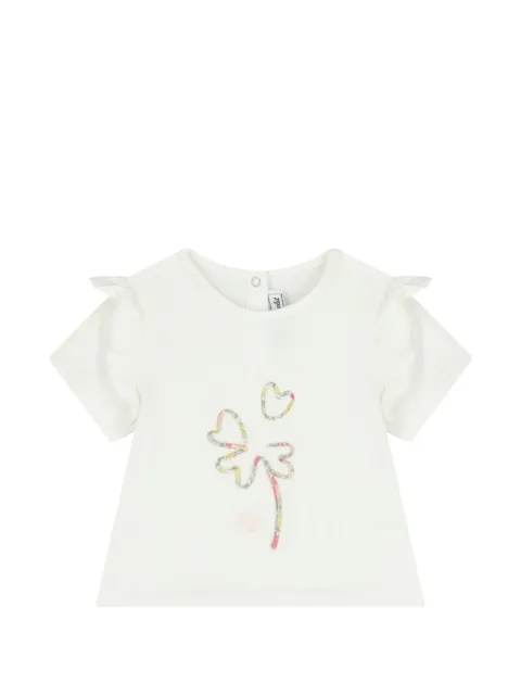 Tartine Et Chocolat playera floral con volantes