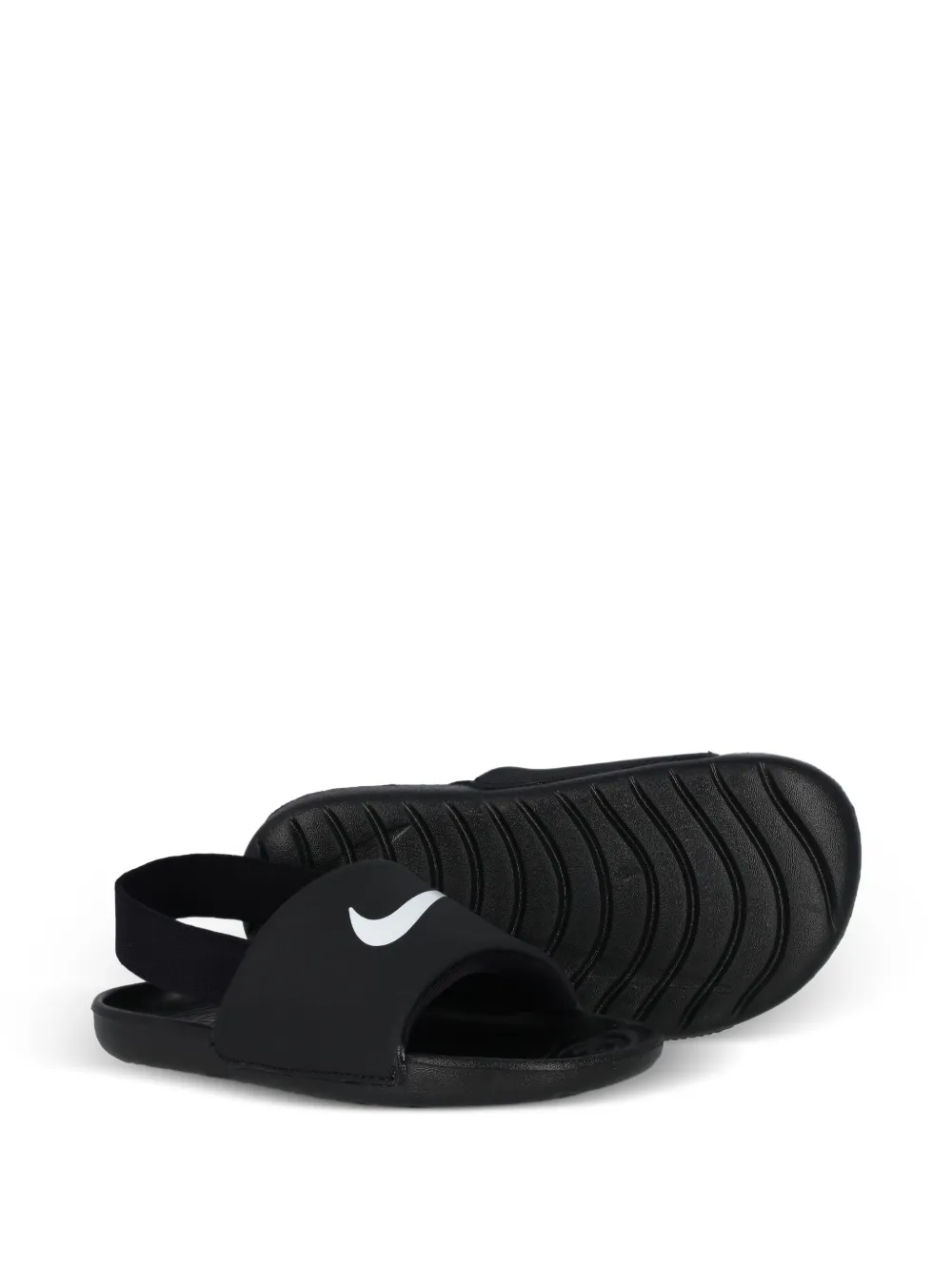 Nike Kids Kawa sandalen met logoband Zwart