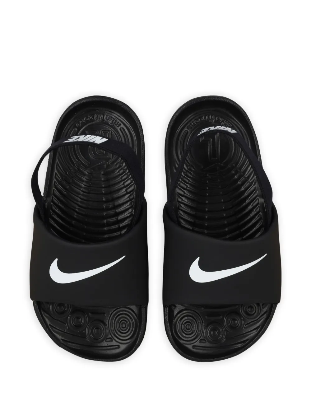 Nike Kids Kawa sandalen met logoband Zwart