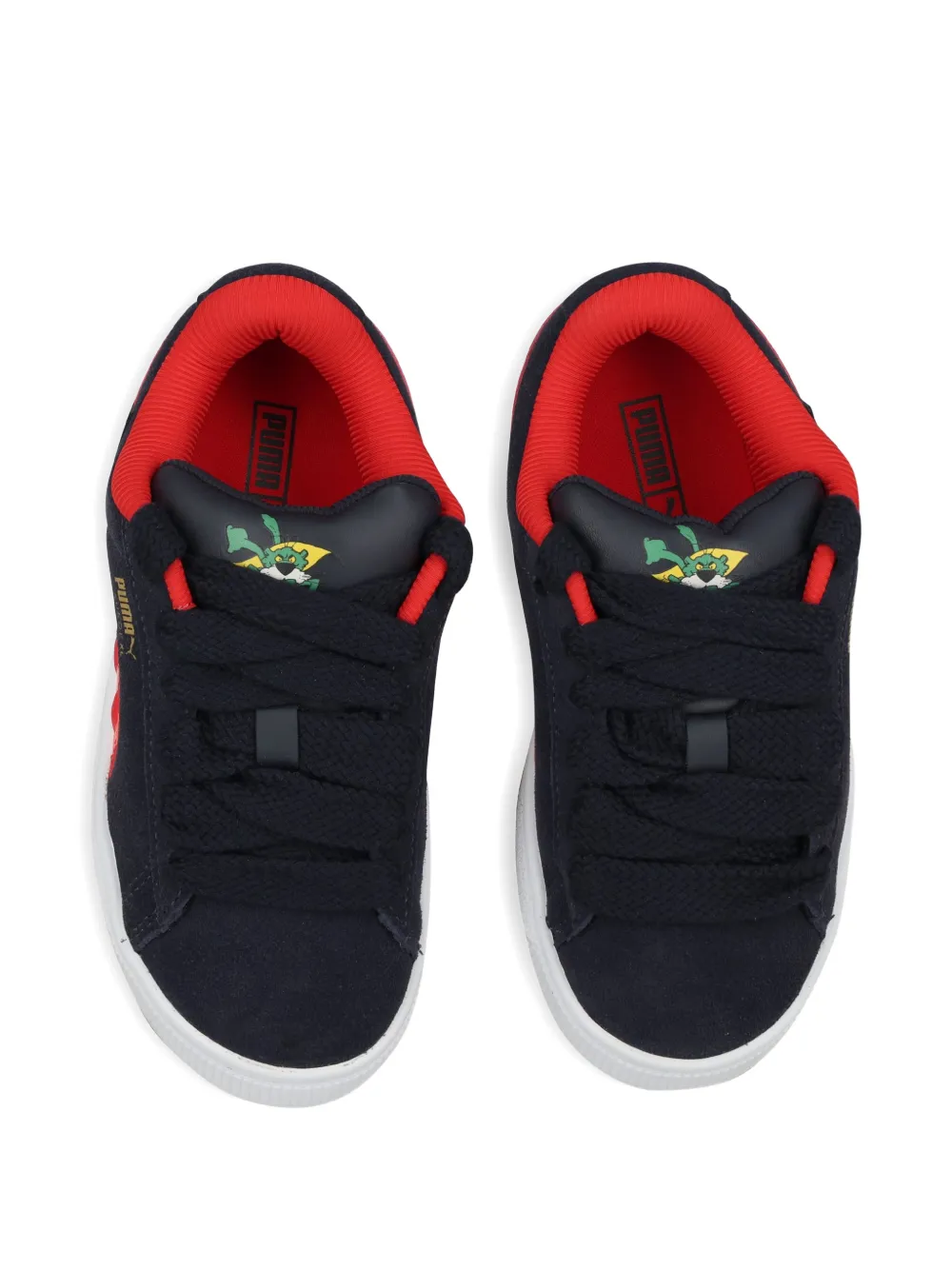 Puma Kids Super kalfsleren sneakers Blauw