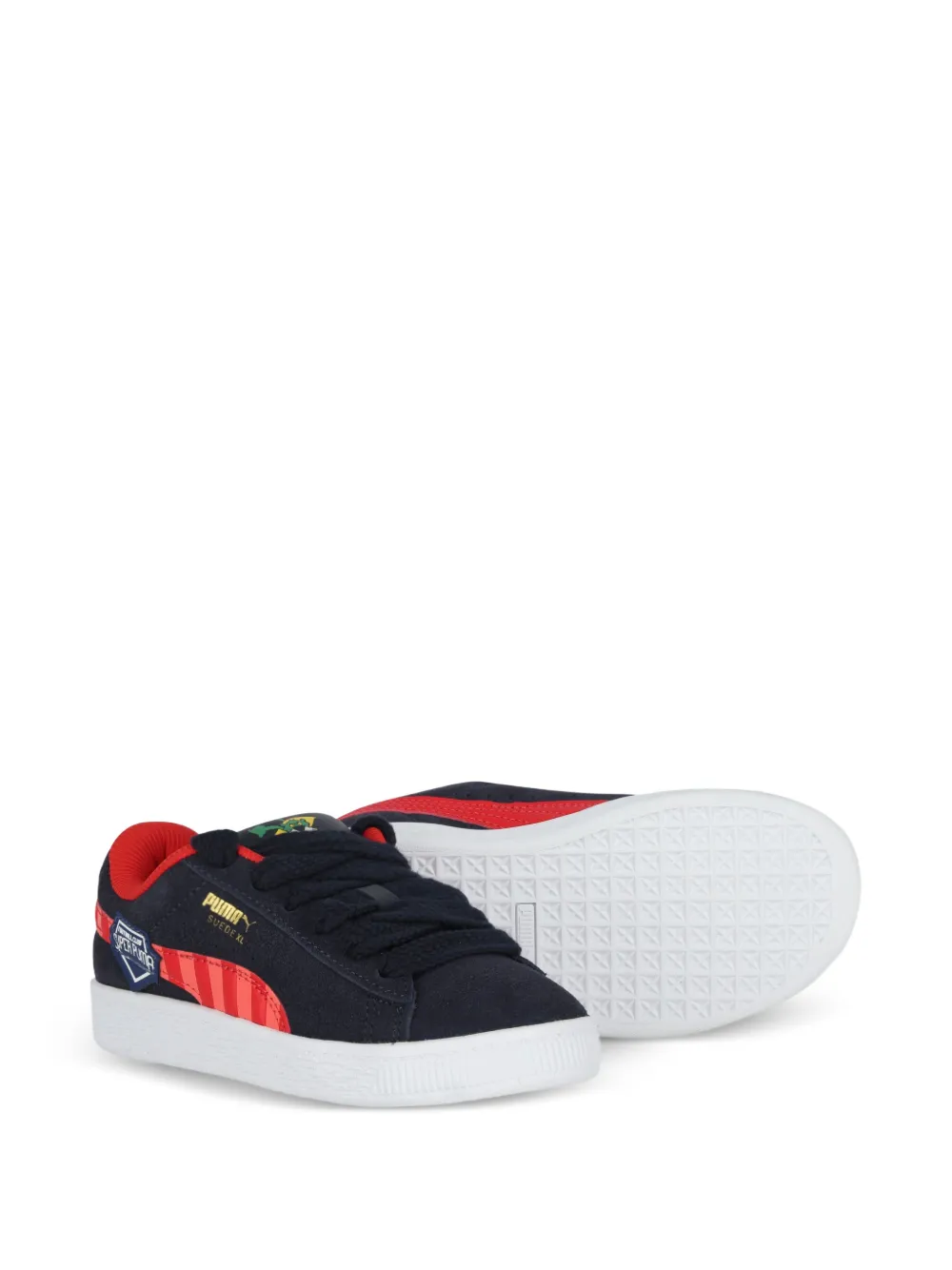 Puma Kids Super kalfsleren sneakers Blauw