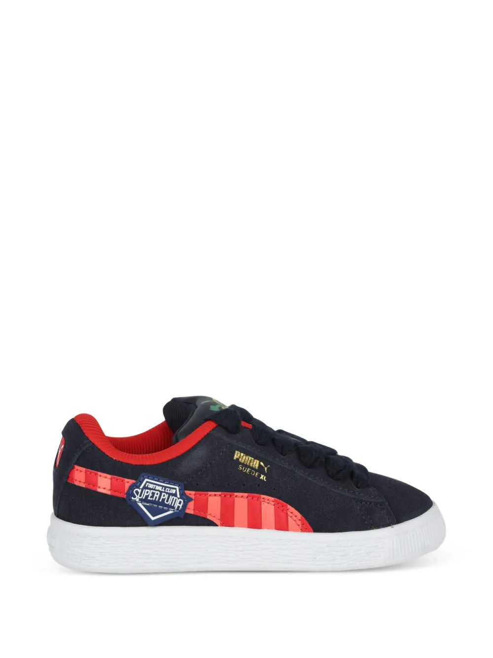 Puma Kids Super kalfsleren sneakers Blauw