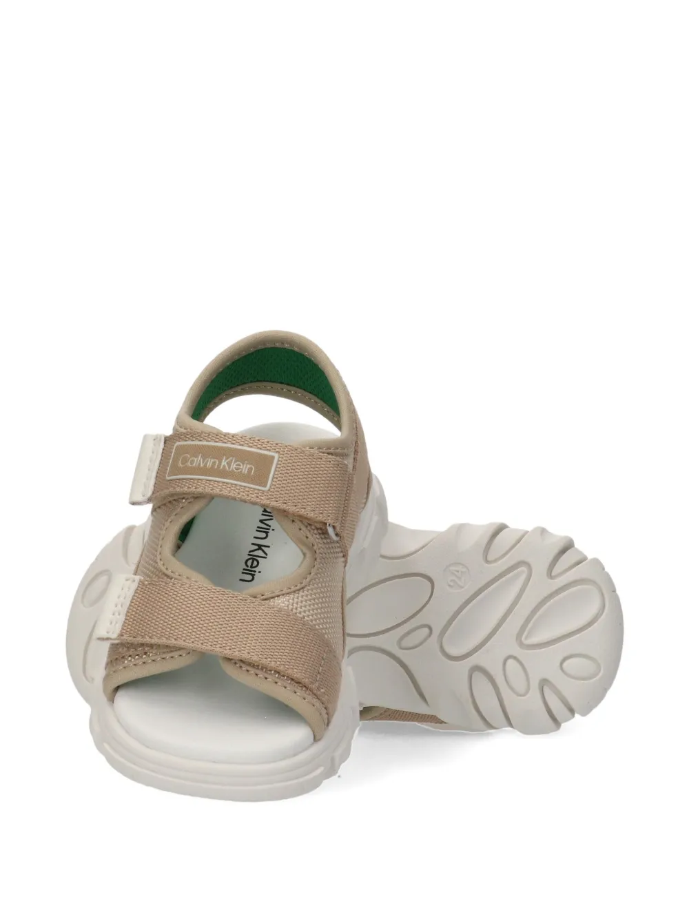 Calvin Klein Kids Sandalen met klittenband Beige
