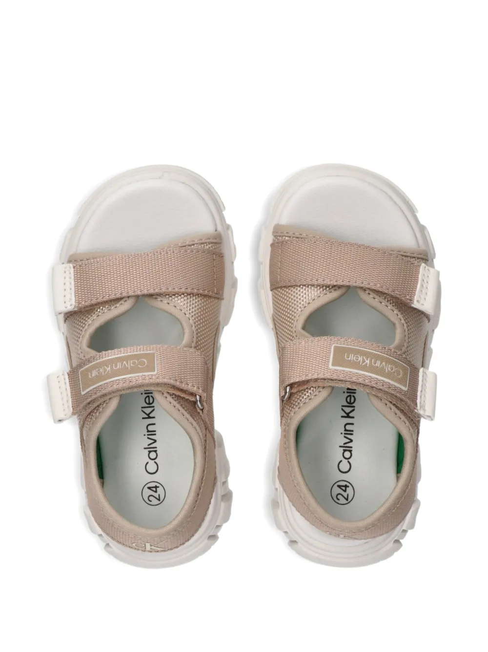 Calvin Klein Kids Sandalen met klittenband Beige