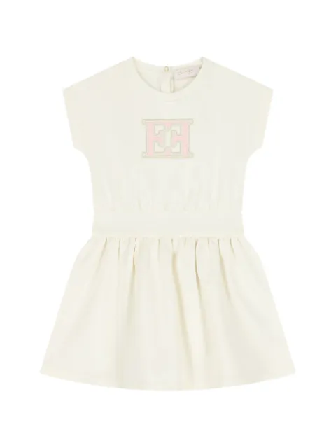 Escada Kids vestido con aplique del logo