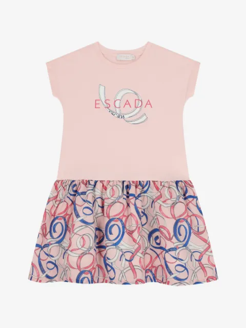 Escada Kids graphic-pattern dress