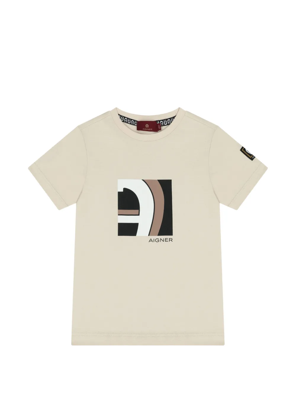 Aigner Kids Twee shorts met logodetail Beige