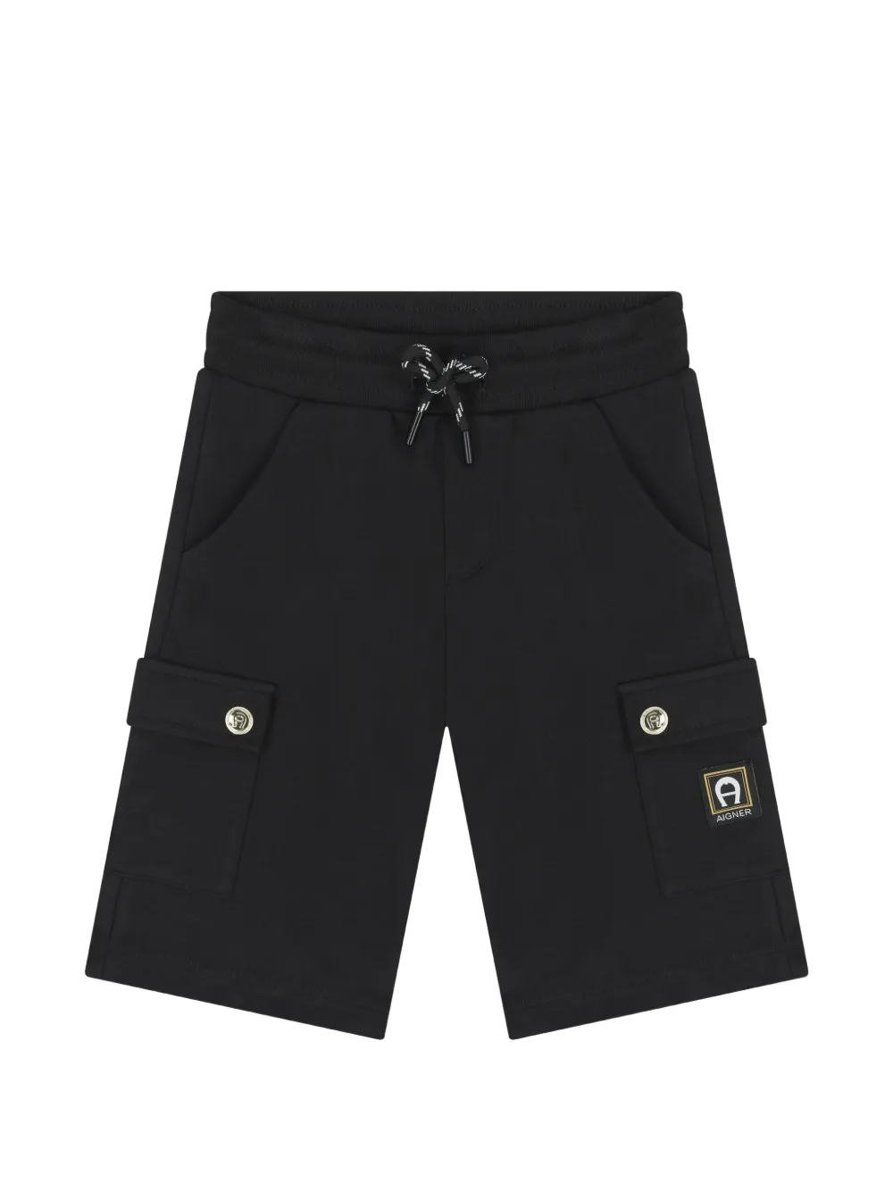 Aigner Kids Twee shorts met logodetail Beige