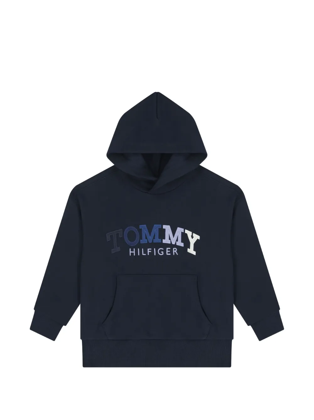 Tommy Hilfiger Junior logo-lettering hoodie - Blue