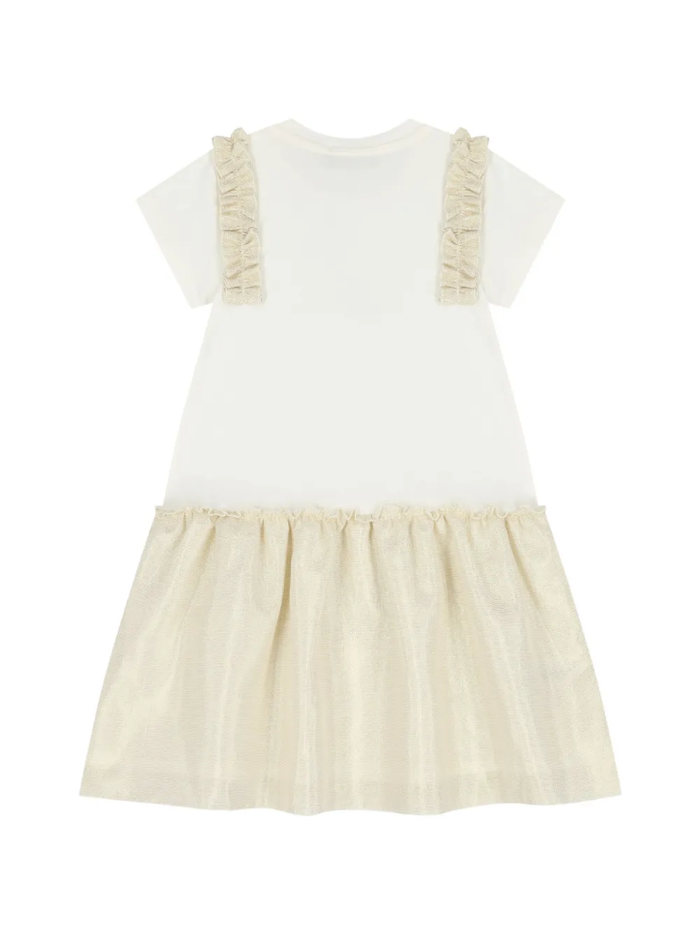 Aigner Kids Jurk met ruches Beige