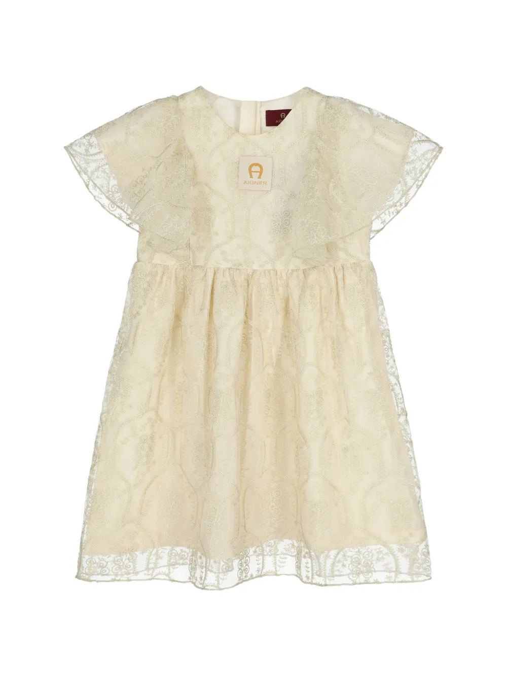 Aigner Kids embroidered dress - Toni neutri