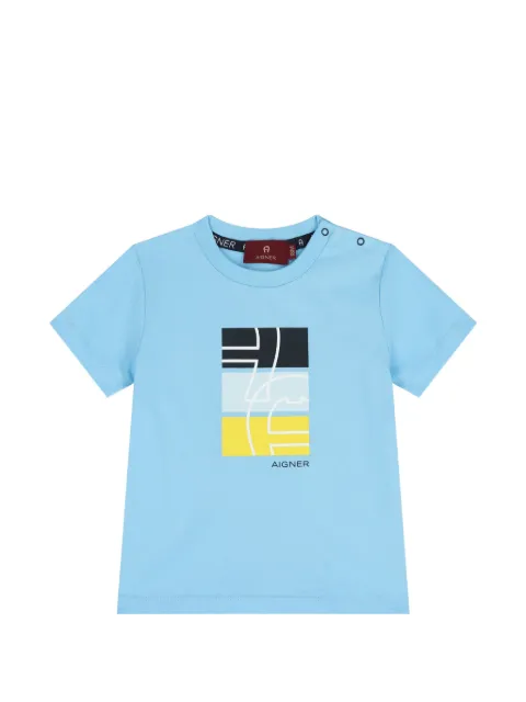 Aigner Kids playera con estampado gráfico