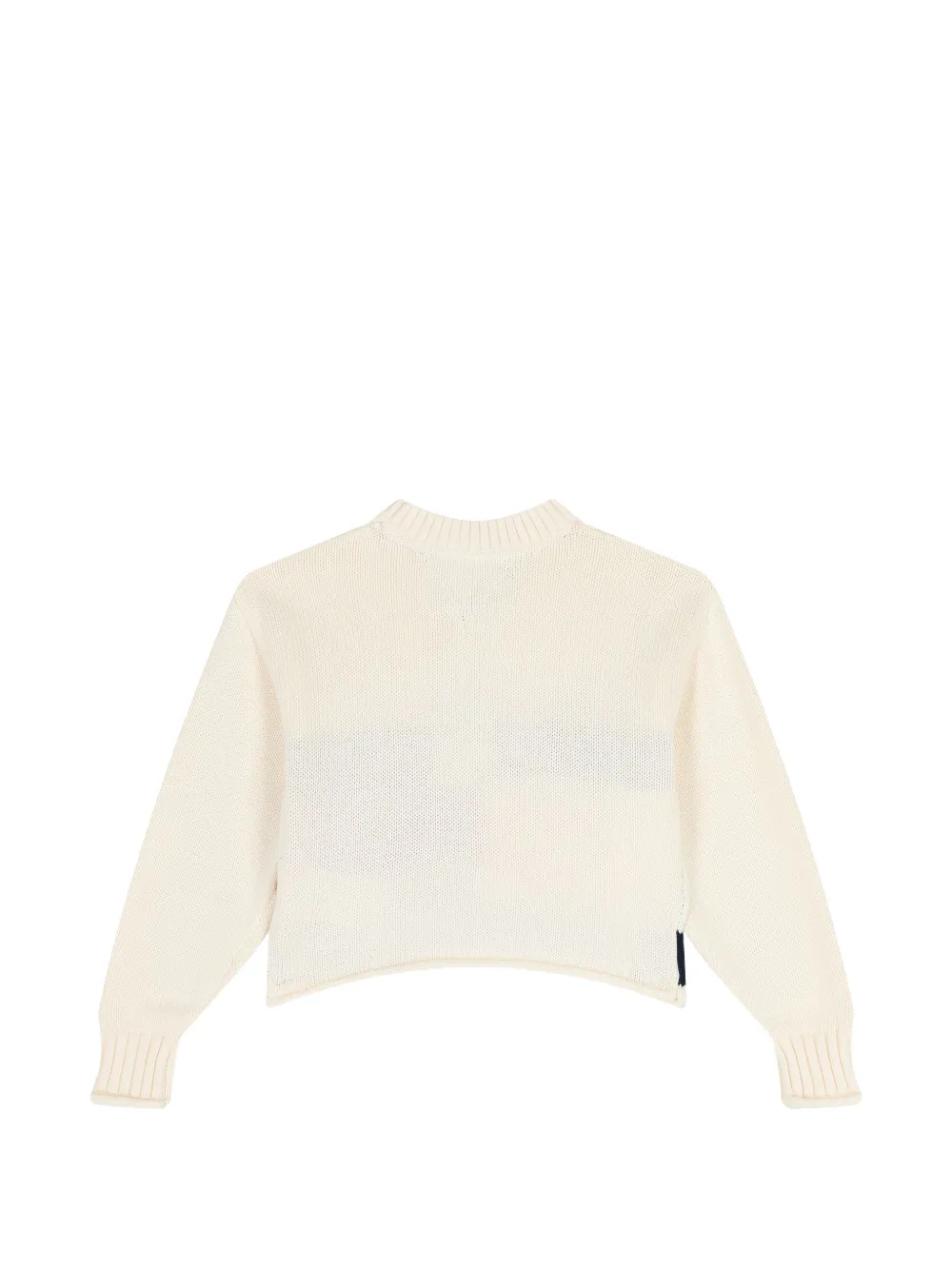 Tommy Hilfiger Junior Trui met colourblocking en ronde hals Beige